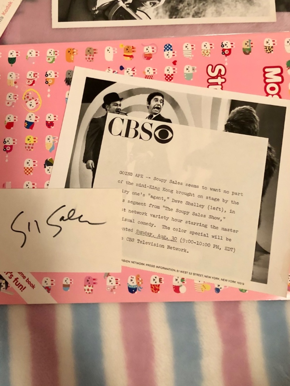 Soupy sales show autograph  CBS hand signed - Picture 7 of 12